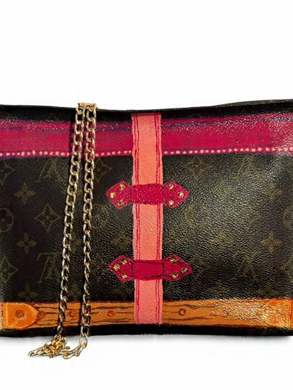 Hand Painted Louis Vuitton Crossbody | One of a Kind Art Bag